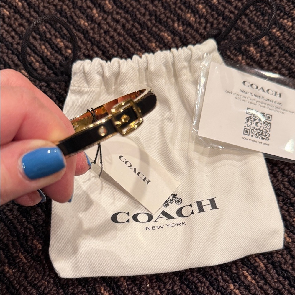 Coach Gold and Black Women's Bracelet